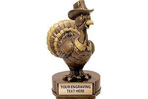 Crown Awards Thanksgiving Trophy: 5" Hand-Painted Turkey Sculpture