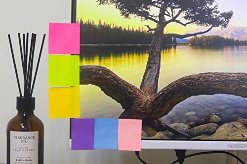 Image of Pack of 24 Coloured Sticky Notes 51 x 38 mm, Self-Adhesive Notes, Bright Sticky Notes, Colourful Rectangular Sticky Notes for Office, Home, School, Meeting, 75 Sheets /Pad