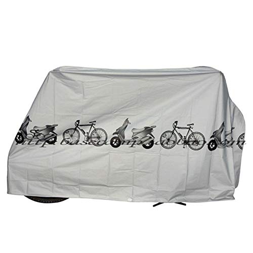 NANANA Copribici Telo, Telo Protettivo Impermeabile per Biciclette, Copertura Bici Bicicletta Antipolveri Anti-nakeey Copribici Telo Copri Bicicletta (Tessuto in Poliestere) (210x100 Cm),Grigio