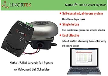 Netbell-2-1Bel TCP/IP Loud Automatic School | Office Break Time Alarm Bell System with Programmable Bell Timer Software Web-Based Electronic Bell Controller