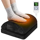 Foot Rest for Under Desk at Work, Heated Footrest Up to 160°F & 12H Timer, Foot Warmer for Home Office or Gaming, Foot Stool for 2 Adjustable Height, Pain Relief, Comfort & Posture Support