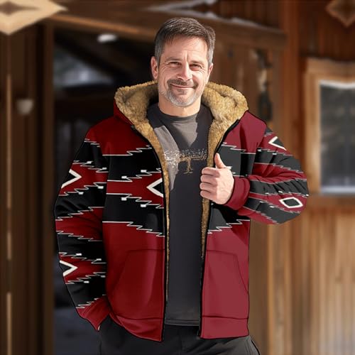 Chaqueta de invierno REPALY sudadera con capucha 5XL forro polar sherpa para evitar el frío intenso 4
