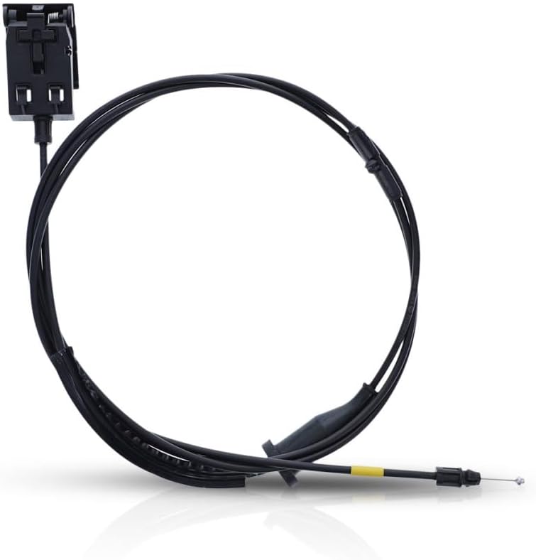 KarParts360 For Dodge Charger 2011-2024 Hood Release Cable | Texture Black | Plastic/Metal | 104 Inches | With Handle | Replacement For 1PS72DX9AB, 1PS72DX9AC