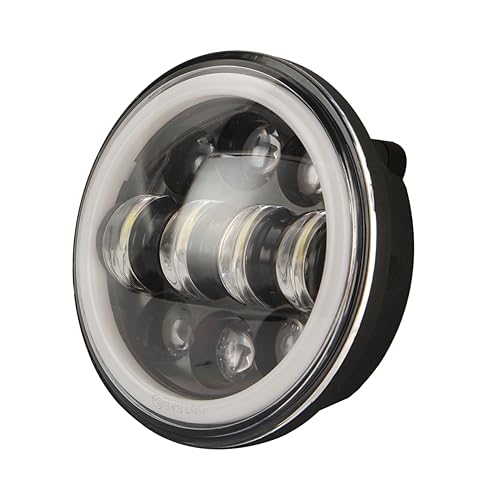 Phare de projection LED noir Alipis en alliage d'aluminium pour éclairage de route