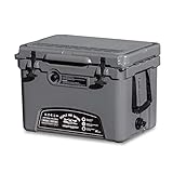 FIELDOOR ノーザンクーラーボックス 【容量33.1L / チャコールグレー】 密閉 長時間 保冷 キャンプ BBQ 釣り レジャー 災害