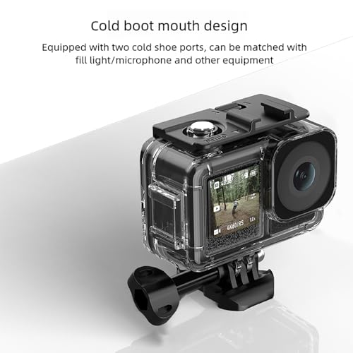 KETOPKIN Waterproof Case for DJI Osmo Action 3 /Action 4 Camera Accessories, Underwater 45M/148FT Deep Diving Protective Shell Housing with Bracket Accessories Quick Release Mount