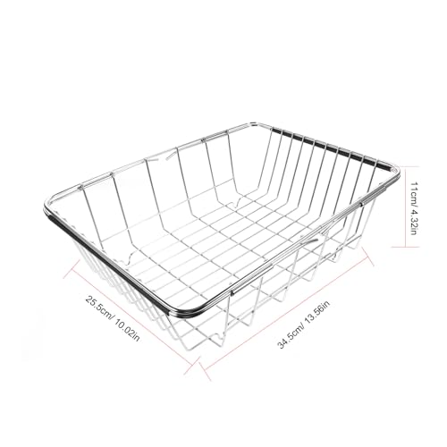 Escurridor de fregadero de acero inoxidable con función de drenaje, resistente al óxido, ahorra espacio para cocina, vajilla multifuncional, accesorio de cocina, limpiador para fregadero y encimera