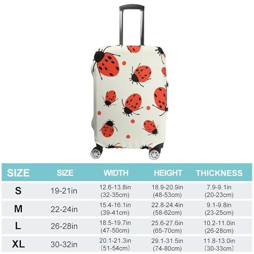 Ladybugs Pattern Infinite Speckled Printed Luggage Cover Protector, Fits 18-32 Inch Luggage2