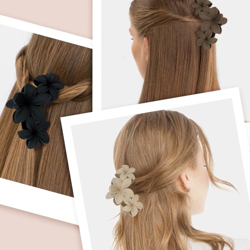 YYOUALS 4 presilhas francesas para mulheres de cabelo grosso, grampos de cabelo brilhantes, clipes d