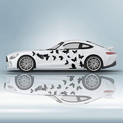 Butterfly Vinyl Sticker for Cars Waterproof Black Butterflies Decals for Bumper