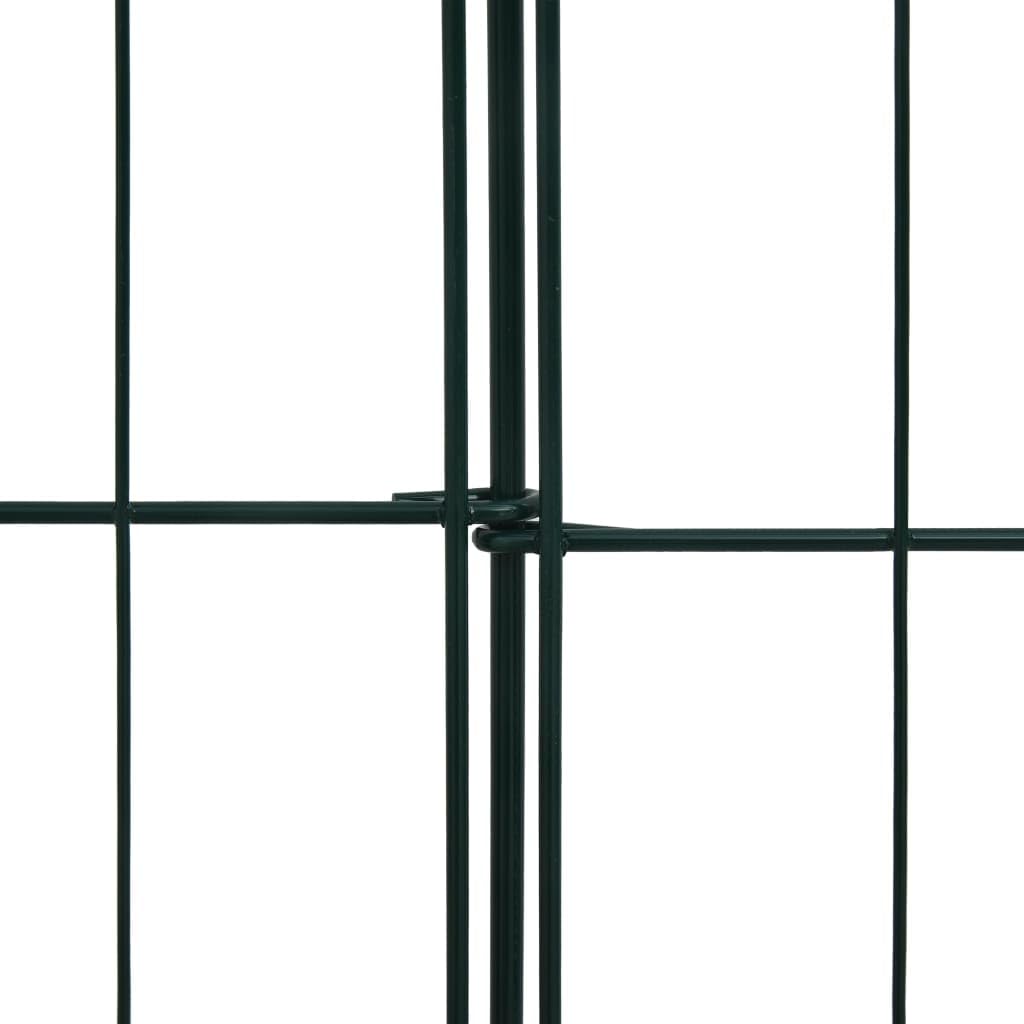 Kit di recinzione in filo di acciaio verniciato a spruzzo con 5 elementi e 6 pali per un facile montaggio come recinzione da giardino per esterni e recinzione multifunzionale