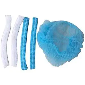 SMI Disposable Bouffant Cap, Hair Cover 18 Inches (Pack of 100) Blue