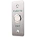 UHPPOTE Momentary Push to Exit Button Switch NO/COM Output Stainless Steel Panel for Access Control Hollow Door