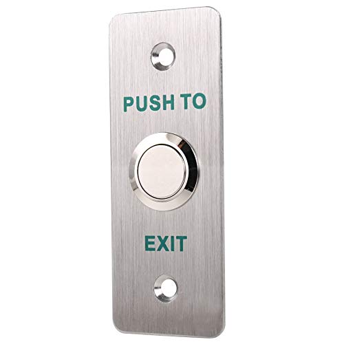 UHPPOTE Stainless Steel Panel Push to Exit Button for Access Control Hollow Door