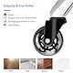 OUTMASTER Rollhocker höhenverstellbar mit Rollen - 50-62cm，bis 180 kg belastbare Arbeitshocker，360° Drehhocker Hocker für Salon und Spa,aus Leder Hocker(Schwarz)
