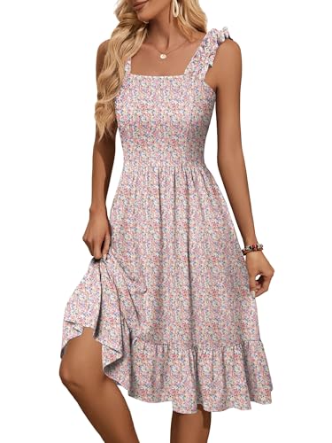 ZABERRY Pastel Spring Dresses for Women 2026 Summer Sundress Midi Floral Casual Easter Baby Shower...