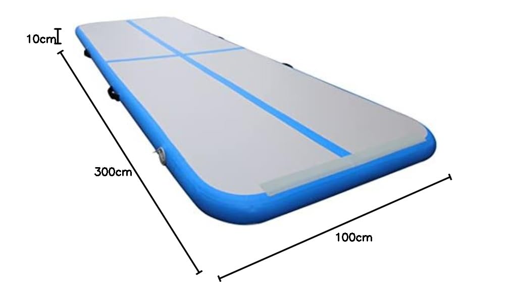 Air Track 300 x 100 x 10 cm, niebieski/szary z pompą elektryczną