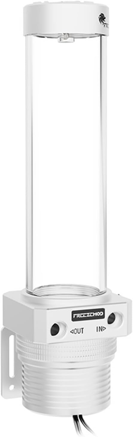 Water Cooler Magnetic Suspension Pump Water Tank Integrated Full Metal PWM Intelligent Control. PUB-JTD5(Total length 300mm,Silver)