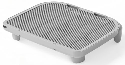 Ladfrol 猫用トイレマット、猫用トイレボックス、ステップパッド、滑り止めペット、リビングルーム用猫用トイレマット (グレー,9cm)