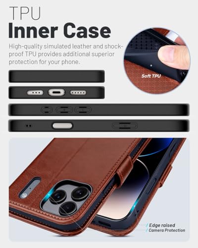 Protection antichoc iPhone 17 Pro Max étui cuir PU OCASE 2025 - 5
