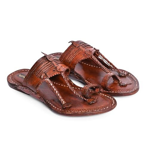 Image of Kolhapuri Chappal for Men|Kolhapuri Slippers for Men|Kolhapuri Shoes for Men|Leather Slippers for Men|Wedding Slippers for Men-A1