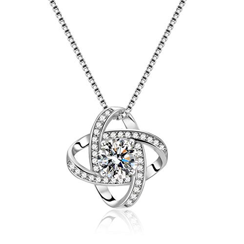 Preisvergleich Produktbild Damen-Halskette aus 925er Silber mit Zirkonia-Anhänger