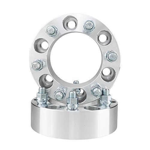 TRIBLE SIX 2pcs 6x5.5 to 6x5.5 Wheel Spacers Adapters 2inch 50mm Replacement for Chevy Silverado 1500 Tahoe Suburban GMC Tahoe Cadillac Escalade 108mm 14x1.5studs 6x139.7mm to 6x139.7mm Silver