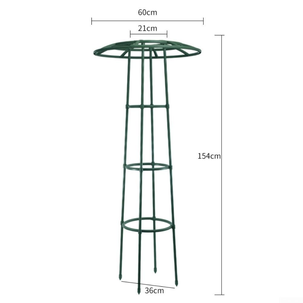 Kletterhilfe für Pflanzen Metall 192cm Wetterfest Grün(154cm)