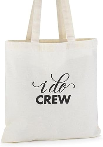 I Do Crew Tote Bag Natural, 14.25" x 13.25"