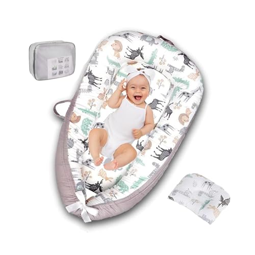 Image of Gaoxianglin 100% Cotton 𝗕𝗮𝗯𝘆 𝗻𝗲𝘀𝘁 𝗯𝗮𝗯𝘆 Lounger for 𝗻𝗲𝘄𝗯𝗼𝗿𝗻 for 𝗯𝗮𝗯𝘆 0-12𝗠 Bed for 𝗶𝗻𝗳𝐚𝗻𝘁 Co-Sleeping Travel Essentials Mattress Soft 𝗶𝗻𝗳𝐚𝗻𝘁 Floor