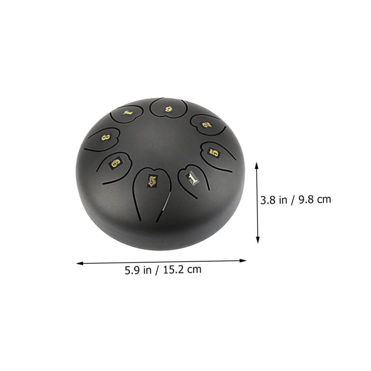 Abaodam Instrumento Etéreo Negro Grande de Metal y Madera, Percusión de Lengüeta para Educación y Yoga, Uso Prolongado