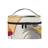 FANTAZIO - Bolsa de maquillaje barata con diseño de águila calva y plumas