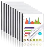 Report Covers with Sliding Bar, Clear Report Covers for A4 and Letter Size Paper, Resume Covers Presentation Folders File Document Binder for School Business, 70 Sheet Capacity
