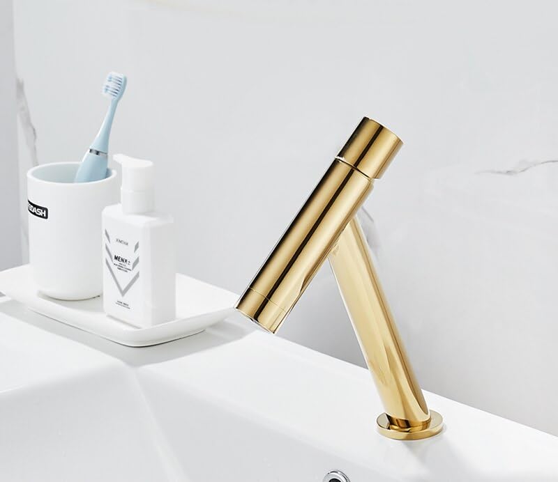 Mitigeur de lavabo anti calcaire en cuivre noir pour vasque de salle de bain