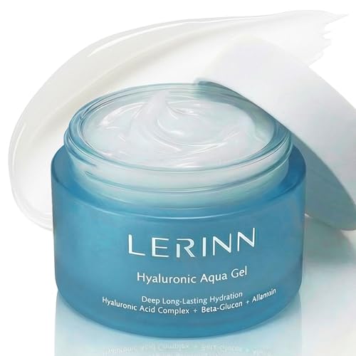 LERINN Hyaluronic Aqua Gel, Lightweight Oil-Free Face Moisturizer with Hyaluronic Acid for Deep...
