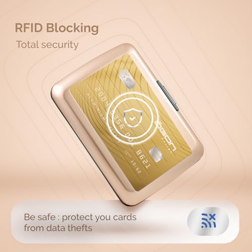 Image of OGON -DESIGNS- Slim RFID Blocking Aluminum Card Holder Wallet - OSLO