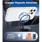 FNTCASE for iPhone 16 Pro-Max Case: Clear Magnetic Phone Cases with Screen Protector Compatible with Magsafe Slim Anti Yellowing Rugged Shockproof Protective Transparent Cell Cover (A-Clear) - Image 4