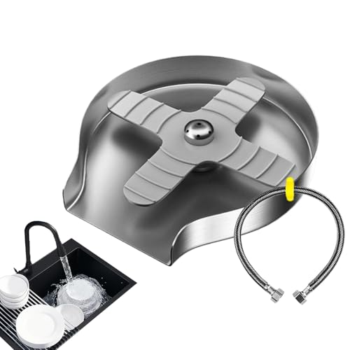 Rince-verre pour évier de cuisine avec nettoyeur haute pression noir universel