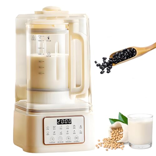 Máquina para hacer leche de nueces con autolimpieza y inicio retardado, incluye cepillo y taza medidora para almendras, avena, soja y otras leches a base de plantas caseras