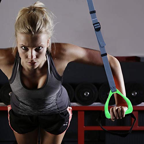 BESPORTBLE 1 Conjunto de Anéis de Ginástica Anéis Crossfit Alças Ab Tiras Cintas Suspensas Puxar Ané