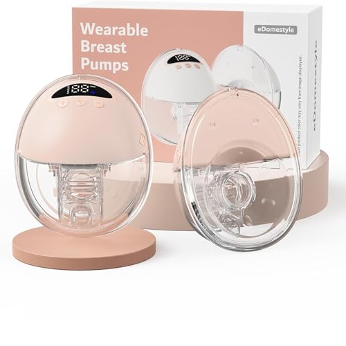Hands Free Breast Pump, Wearable Breastfeeding Pump, Lightweight Portable Electric Pump 4 Modes & 12 Suction Levels, Comfortable & Low Noise, 24mm...