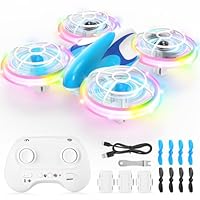 Mini Drohne für Kinder ab 6 Jahren, RC Quadrocopter Spielzeug für Anfänger mit One-Key Start/Landung, 30 Min Flugzeit, 6 LED Lichtmodi, 360° Flip, Geburtstags Geschenk für Jungen und Mädchen
