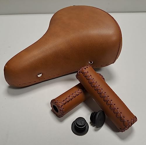  Generico Sella MONTEGRAPPA con Molle + CP MANOPOLE Eco Pelle per Bici GRAZIELLA - Epoca - Vintage