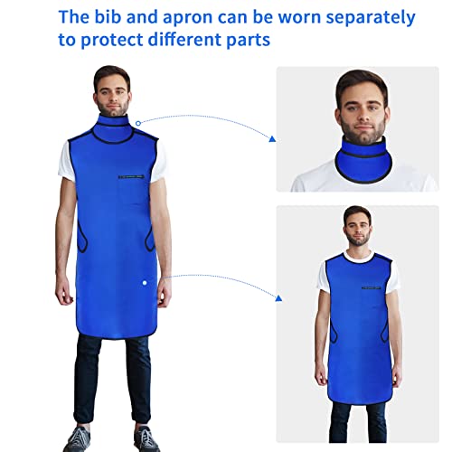 Image of 0.5mmPb X-Ray Apron with Thyroid Shield Collar, Dental Lead Shield