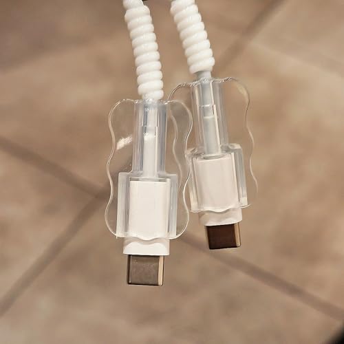 Protector de cable para iPhone para llevar en tu mochila funda de silicona transparente 6