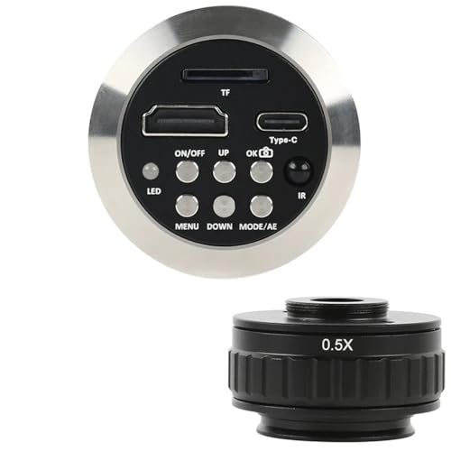 ラボ用顕微鏡アクセサリー 48MP 4K 1080P HDMI デジタルビデオカメラ 0.5X CTV アダプターレンズ 三眼生物実体顕微鏡用