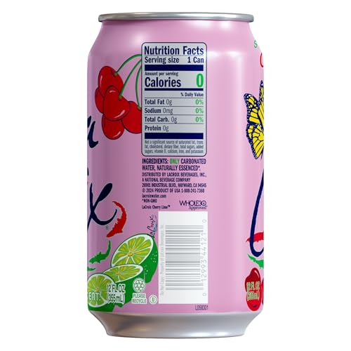 Image of La Croix Sparkling Water, Cherry Lime, 8-Pack Zero Sugar, Zero Calories, Zero Sodium