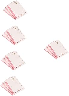 Tofficu 5Pcs 4 Refil Interno Papel A6 Fichário A7 Fichário Notas Caderno Folha Solta Bloco De Notas Papel Fichário Tamanho A7 Furo Perfurado Refil Recargas Papel A7 Folhas Soltas Refil De
