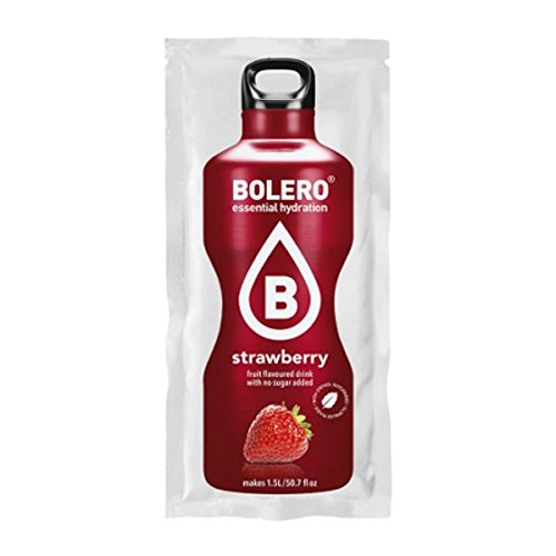 BOLERO Drinks 72 bustine da 9 grammi gusto STROWBERRY - Preparato istantaneo per Bevande con Stevia e Vitamina C e Senza Zucchero