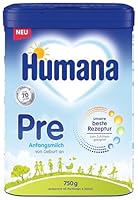 Humana Pre Anfangsmilch 750g-Packung - Babymilch von Geburt an - Säuglingsnahrung als Muttermilchersatz oder Ergänzung - Pre Nahrung Baby